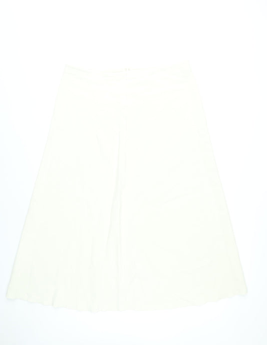 Marks and Spencer Women Ivory Size 16 A-Line Midi Skirt