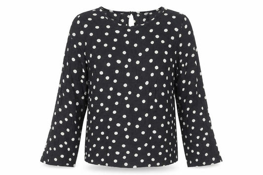 Marks and Spencer Women’s Black Polka Dot Blouse Size 8 Regular