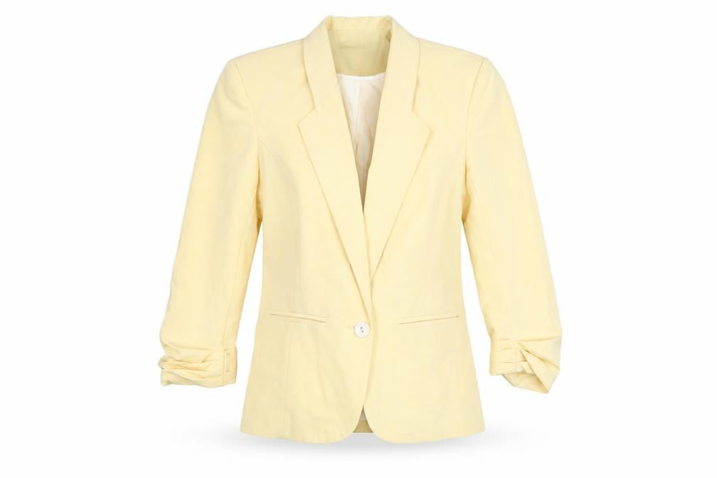 Atmosphere Womens Yellow Blazer Jacket UK 6 Single Breasted