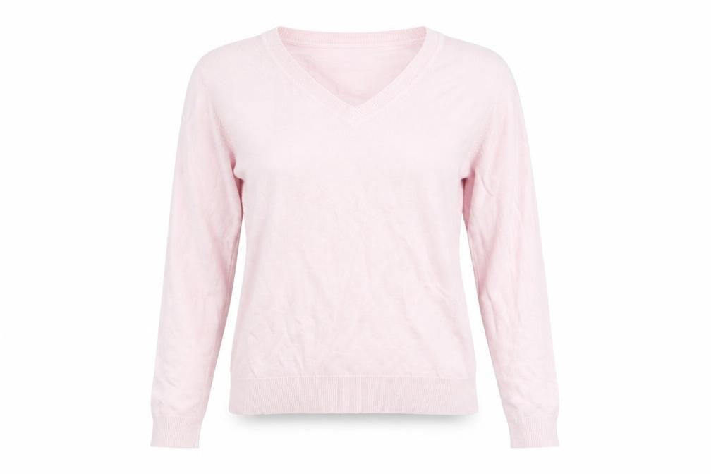 Next Womens Pink V-Neck Pullover Jumper Size 14 Acrylic Knit