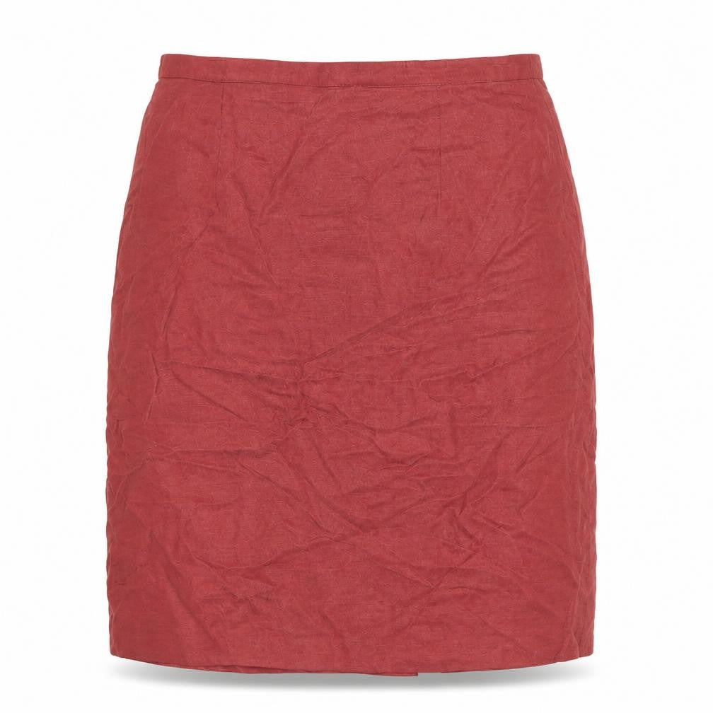 Monsoon Womens Red Size 10 Pencil Skirt Linen Blend Workwear