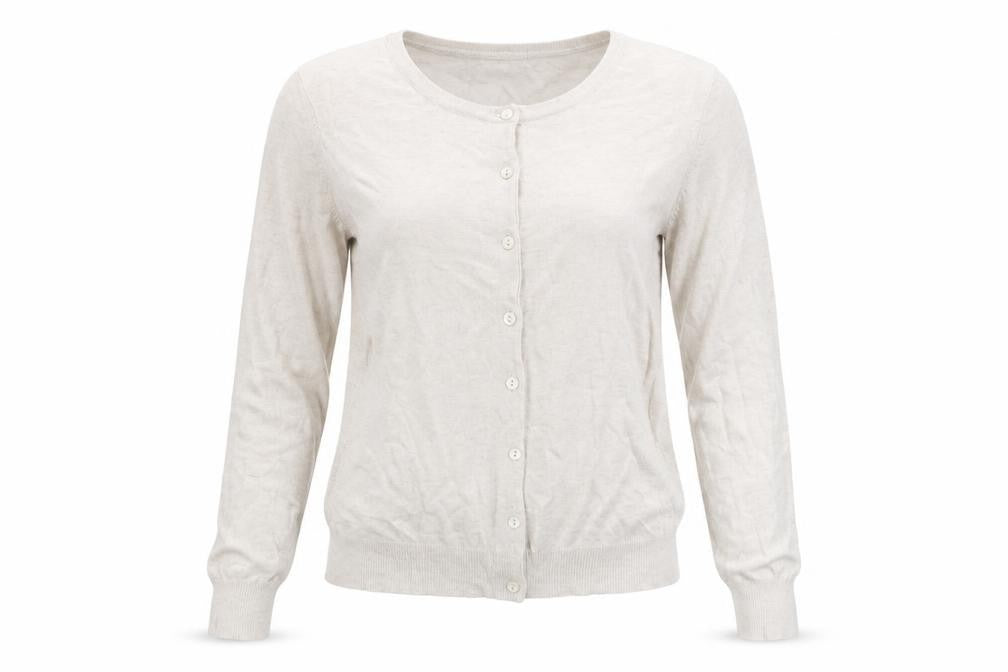 Encuentro Womens Beige Cardigan L Viscose Blend Knit Casual