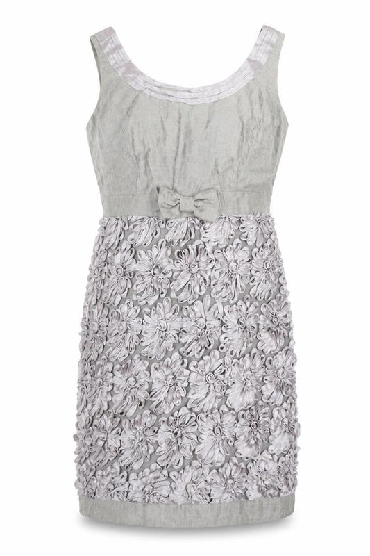 Marks & Spencer Women Grey Floral Sheath Dress Size 12