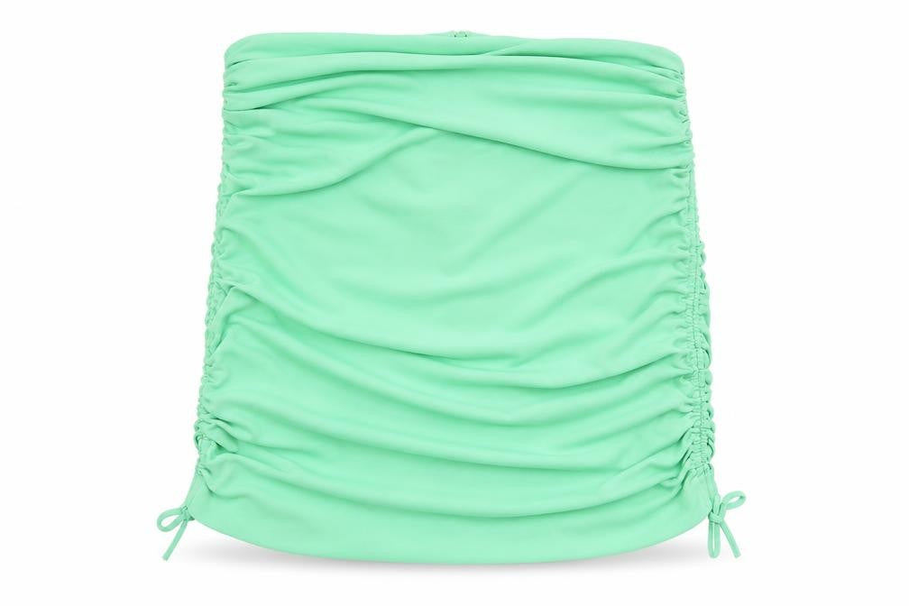 Zara Women’s Green Ruched Jersey Short Skirt Size XL