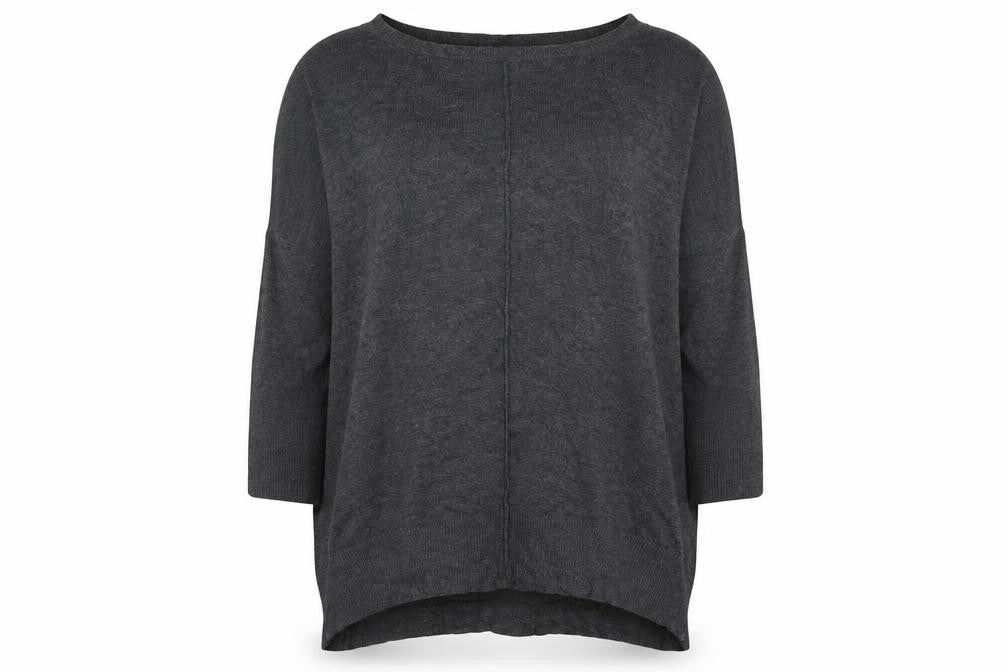 Marks & Spencer Womens Grey Size 12 Relaxed Viscose Jumper