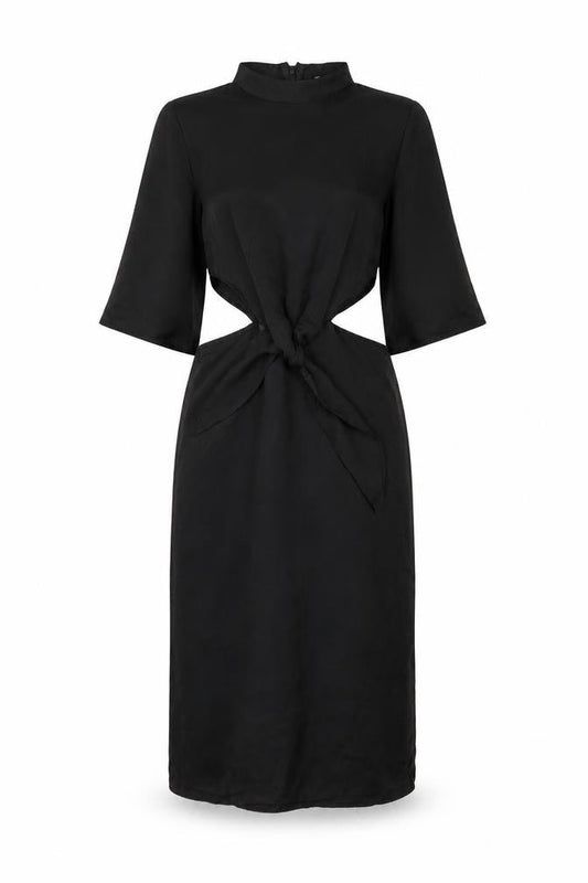 Boohoo Women’s Black Size 8 Midi Sheath Cut Out Party Dress