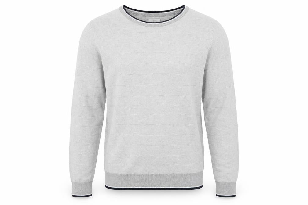 Next Mens Grey Cotton Crew Neck Pullover Jumper Size M Regular Fit