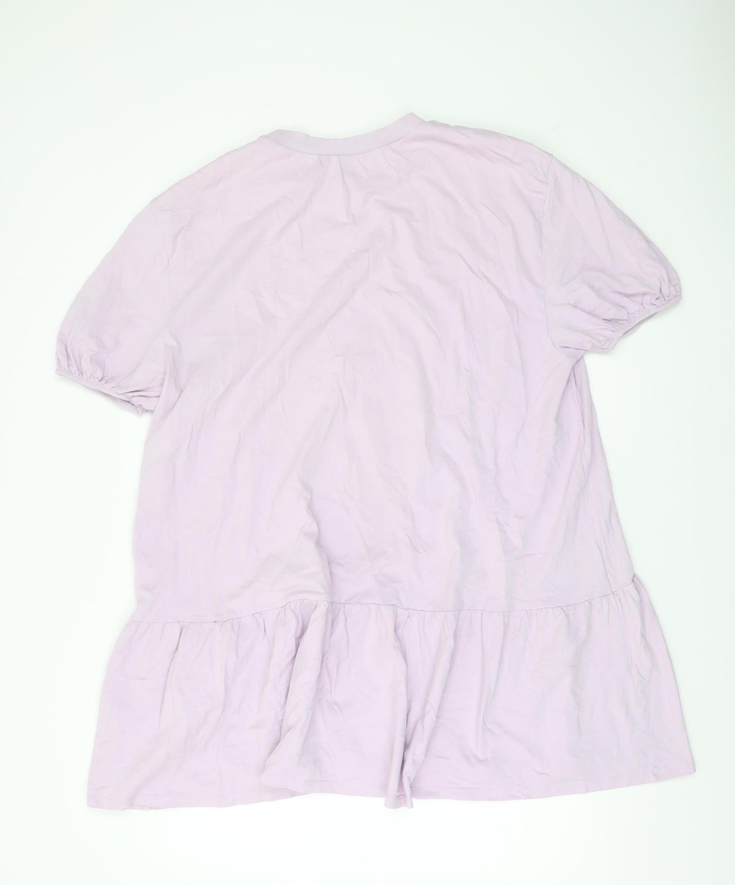 H&M Divided Women Purple XL T-Shirt Dress Casual Cotton
