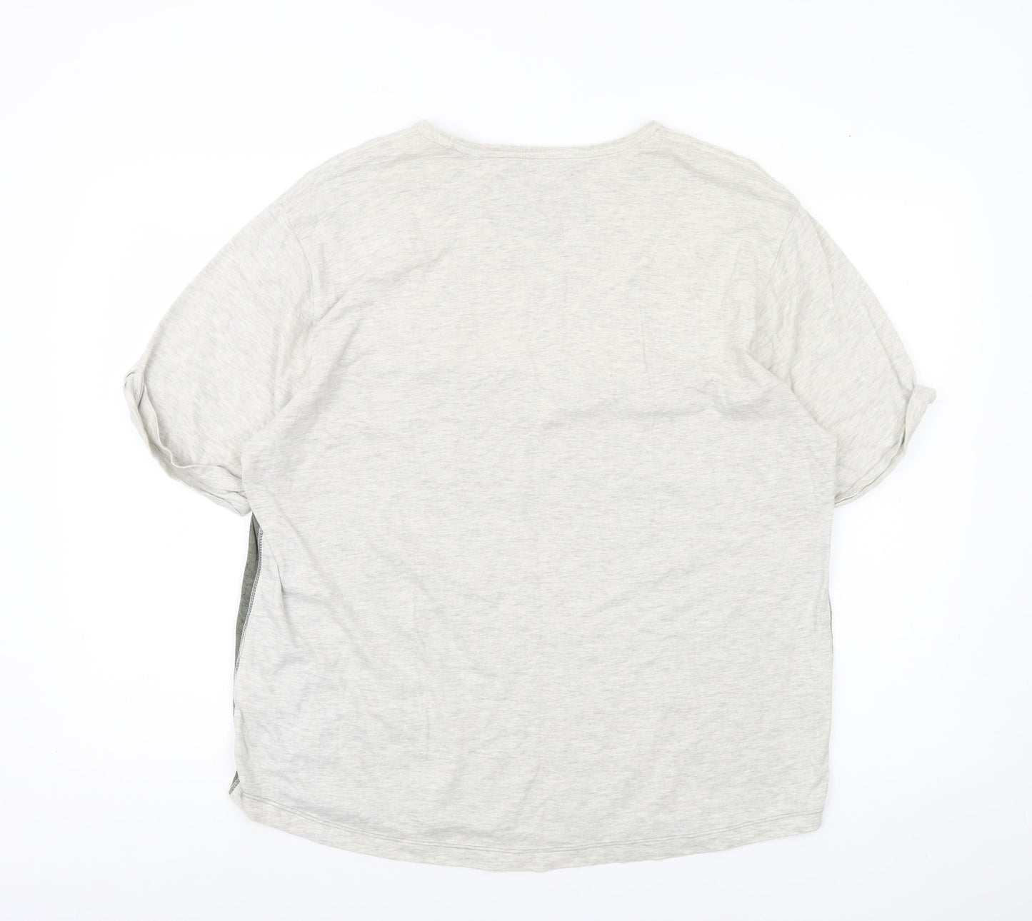 Easy Men’s Grey Green Colourblock XL Crew Neck T-Shirt