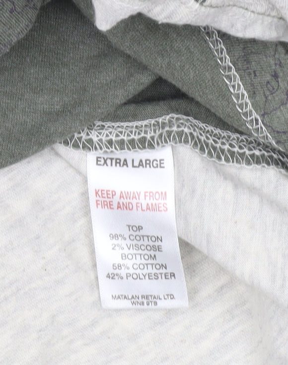 Easy Men’s Grey Green Colourblock XL Crew Neck T-Shirt