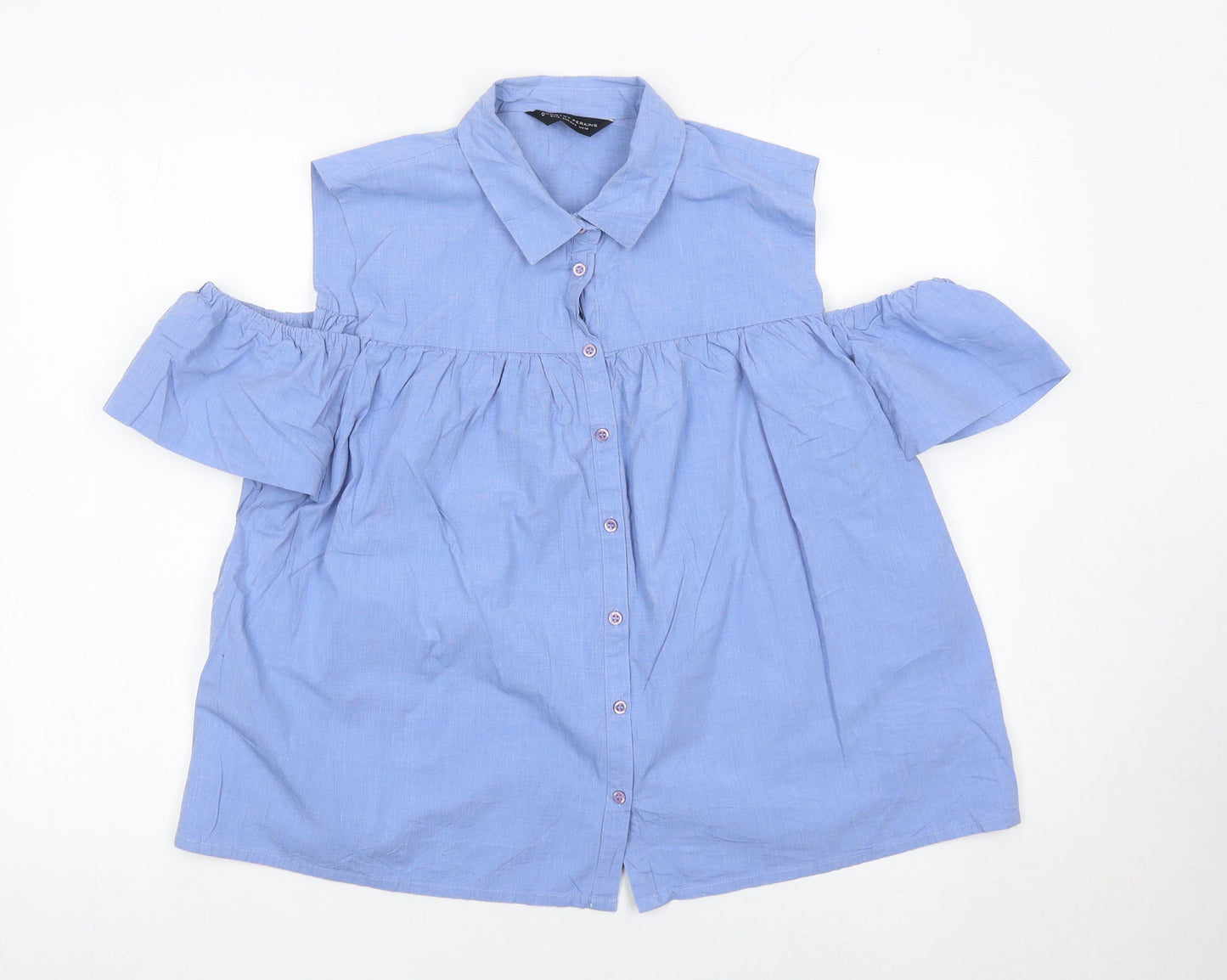 Dorothy Perkins Women’s Blue Cold Shoulder Blouse UK16
