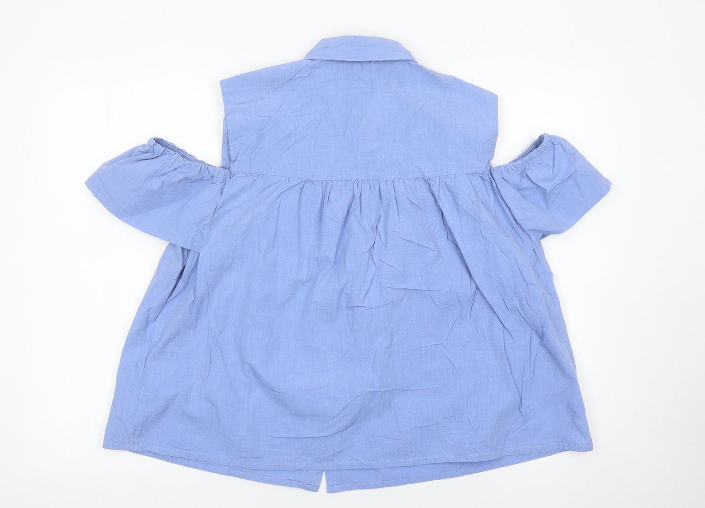 Dorothy Perkins Women’s Blue Cold Shoulder Blouse UK16