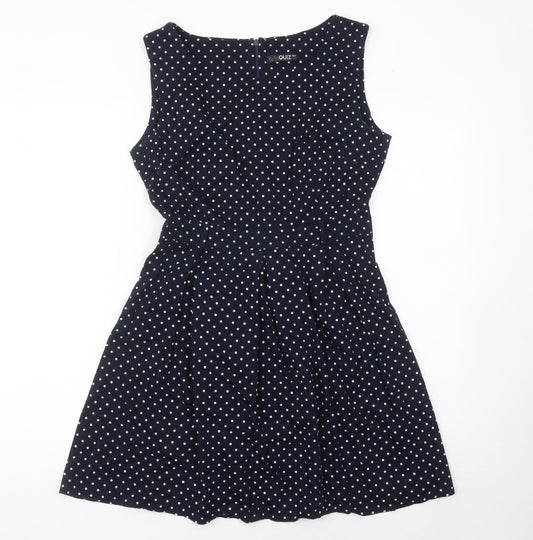 Quiz Women’s Blue Polka Dot Fit & Flare Dress Size 12
