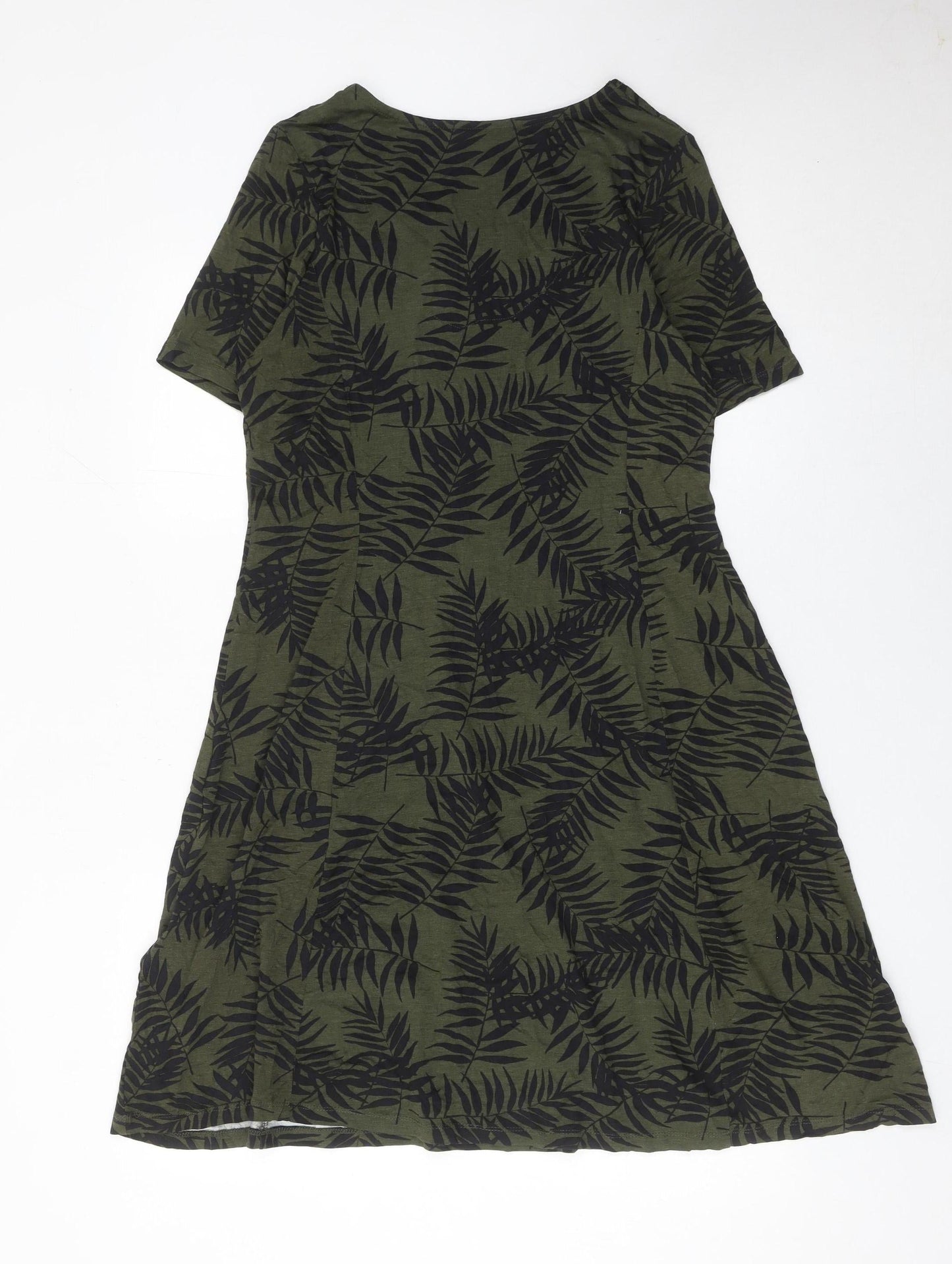 Peacocks Womens Green A-Line Knee Length Dress Size 12