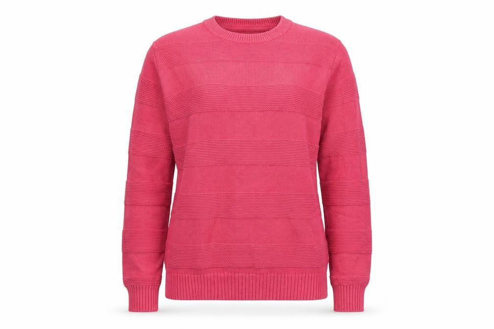 Cotton Traders Womens Pink Small Pullover Jumper Crew Neck Knitwear