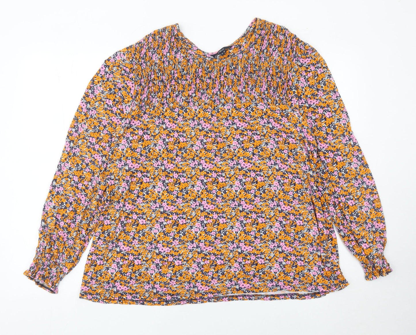 Next Women’s Multicoloured Floral Blouse Size 20 Long Sleeve Tunic