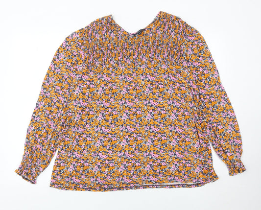 Next Women’s Multicoloured Floral Blouse Size 20 Long Sleeve Tunic
