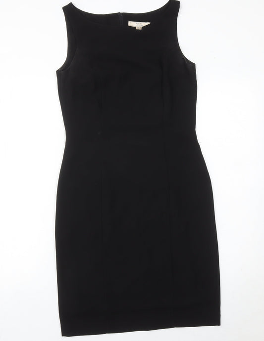 Next Women Black Size 8 Sheath Knee Length Sleeveless Dress