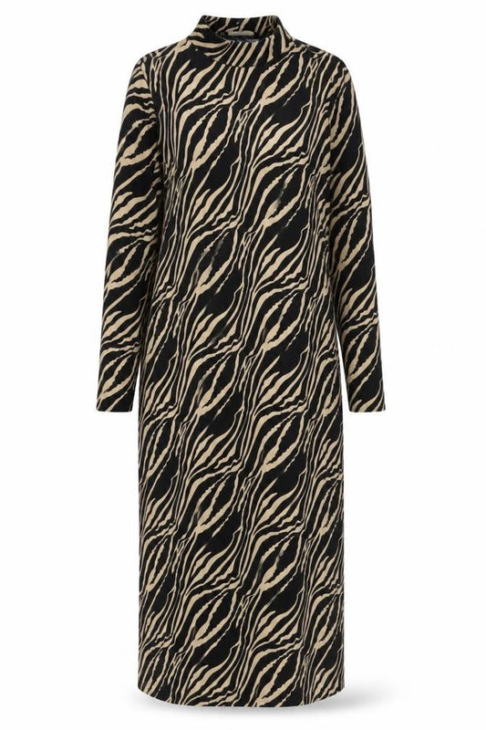 George Women’s Black Beige Animal Print Sheath Dress Size 12