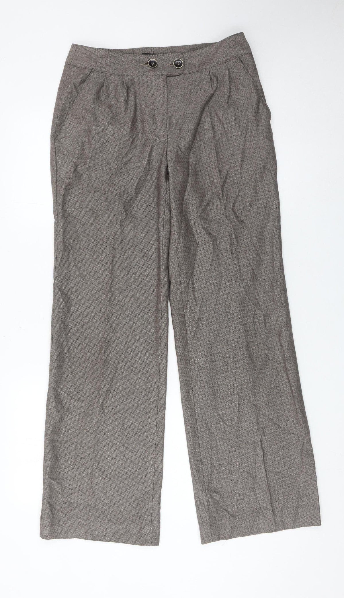 Next Women’s Grey Herringbone Dress Pants Size 8 Regular