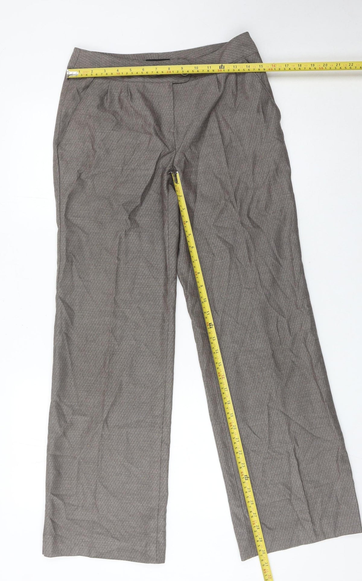 Next Women’s Grey Herringbone Dress Pants Size 8 Regular