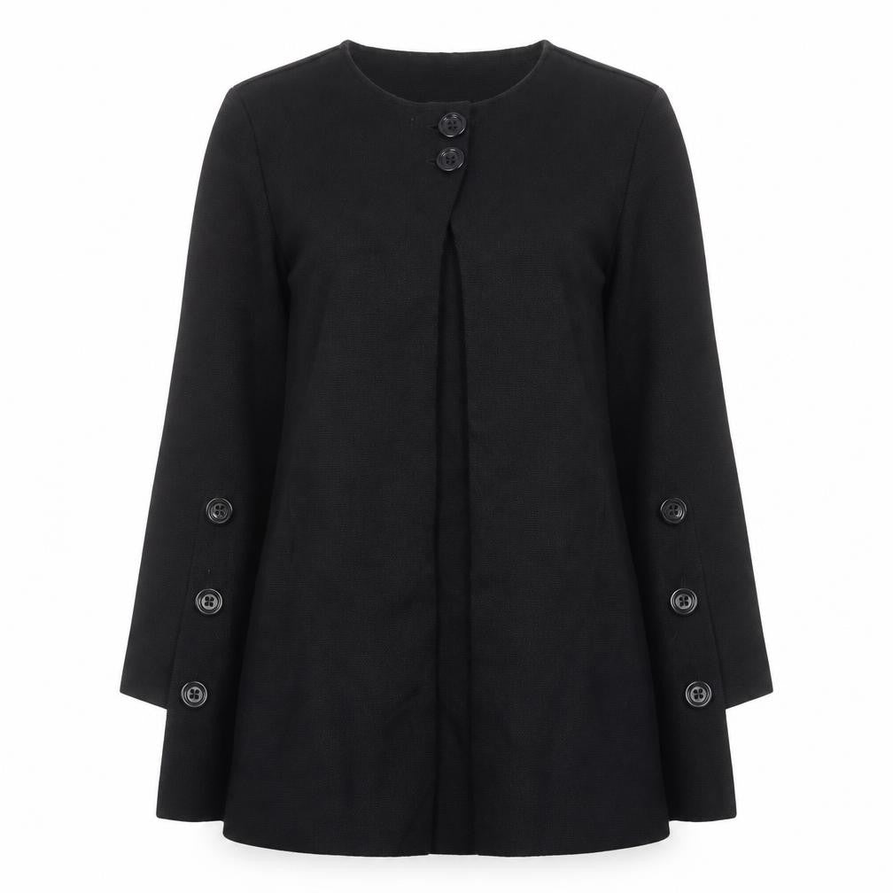 Maria Bellentani Womens Black Button Cardigan M Wool Blend