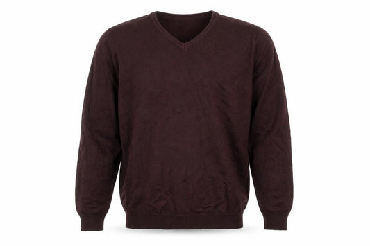 Marks & Spencer Men’s Brown V-Neck Jumper Size L Acrylic Knit