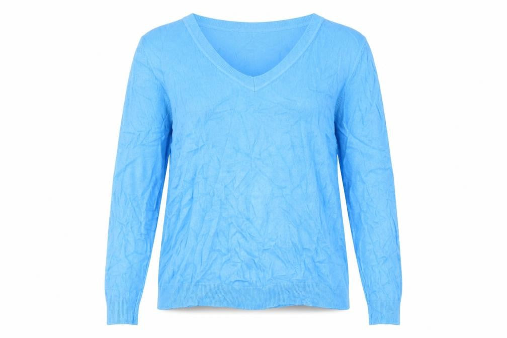 Marks & Spencer Women’s Blue V-Neck Acrylic Jumper L