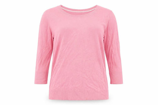 Gap Women’s Pink Cotton Pullover Jumper Size L Crew Neck 3/4 Sleeve