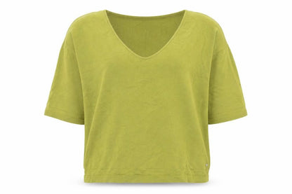 Sandwich Womens Green L Pullover Jumper V-Neck Relaxed Knit