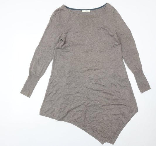 Marks and Spencer Women’s Brown Size 12 Asymmetric Knit Dress