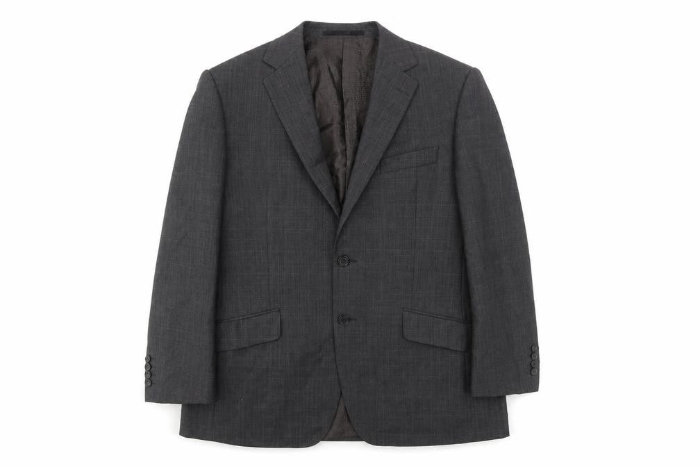 Marks & Spencer Mens Grey Wool Blazer Jacket 40 Chest Medium
