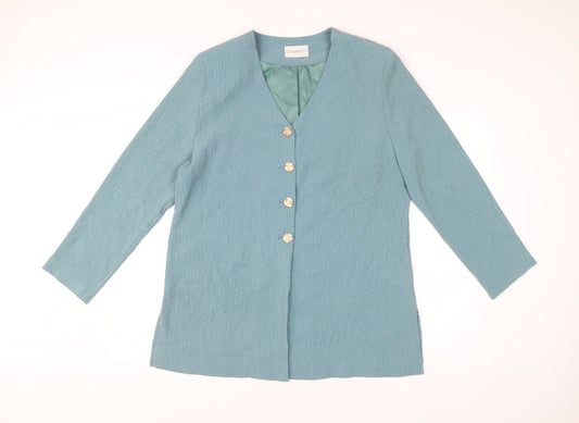 Chianti Women’s Blue Blazer Jacket Size 18 Buttoned Mid-Length