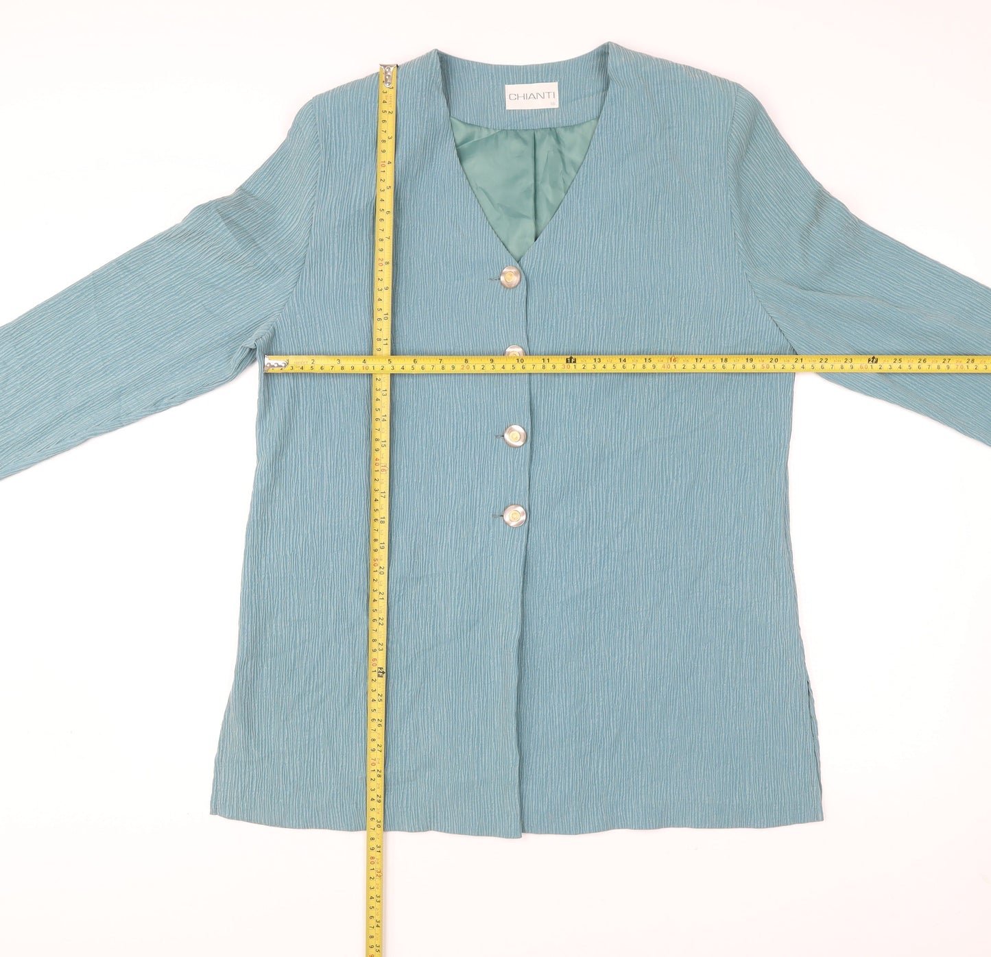 Chianti Women’s Blue Blazer Jacket Size 18 Buttoned Mid-Length