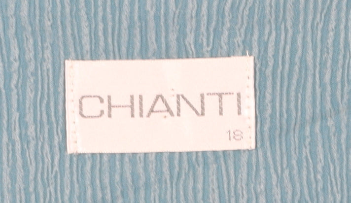 Chianti Women’s Blue Blazer Jacket Size 18 Buttoned Mid-Length