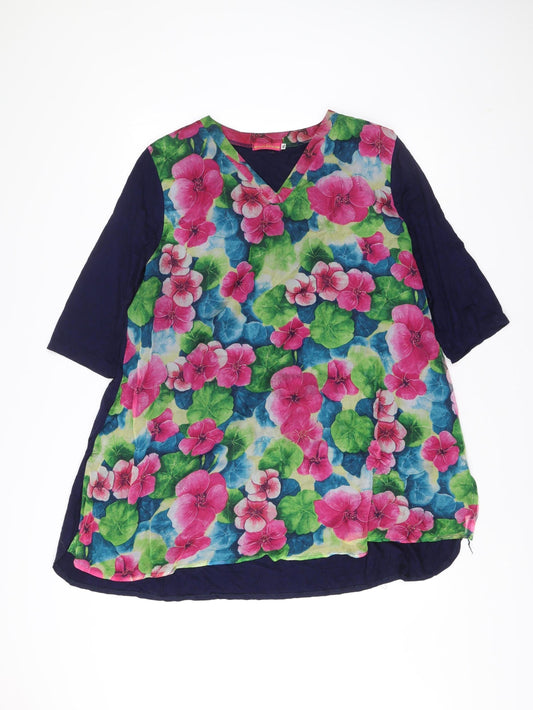Butler & Wilson Womens Multicoloured Floral Shift Dress XL
