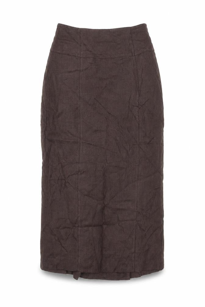 Alex & Co. Women’s Brown Linen Long Pencil Skirt Size 10