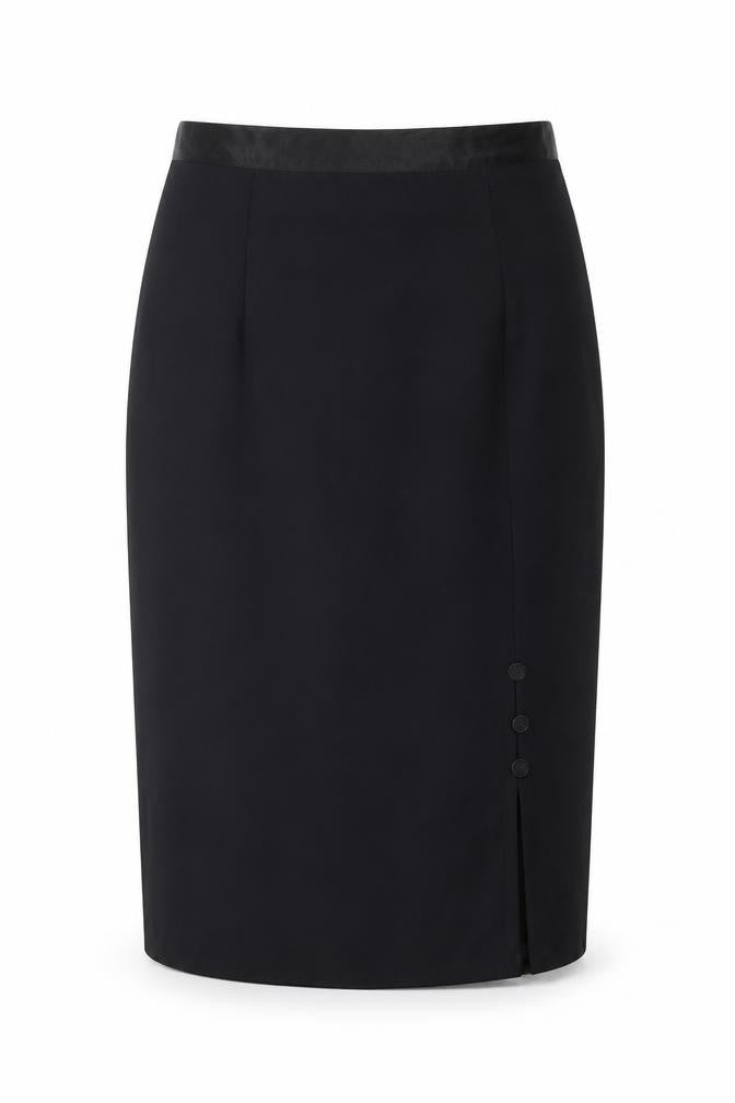 Berkertex Women Black Size 12 Pencil Skirt Lined Workwear Business