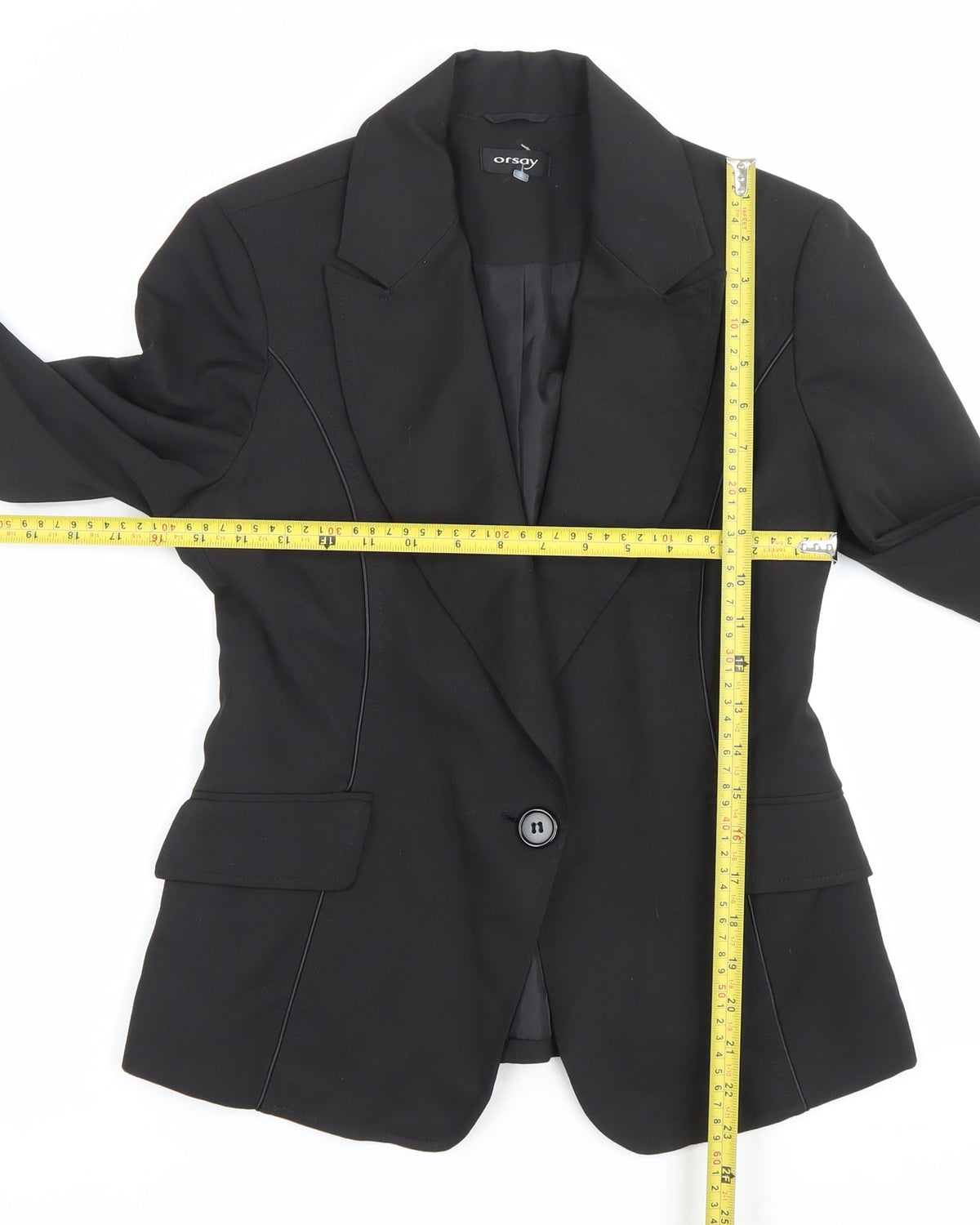 Orsay Womens Black Size 12 Single Breasted Blazer Jacket