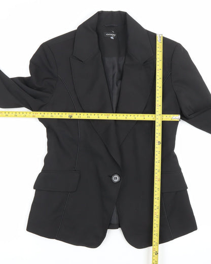 ORSAY Womens Black Size 12 Single Breasted Blazer Jacket