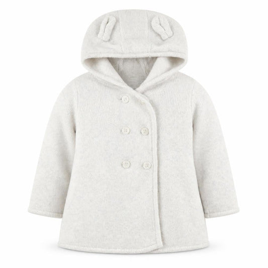 The Little White Company Unisex Baby Ivory Hooded Cardigan 12-18 Months