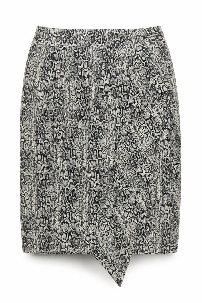 d Collection Womens Black Animal Print Pencil Skirt Size 10