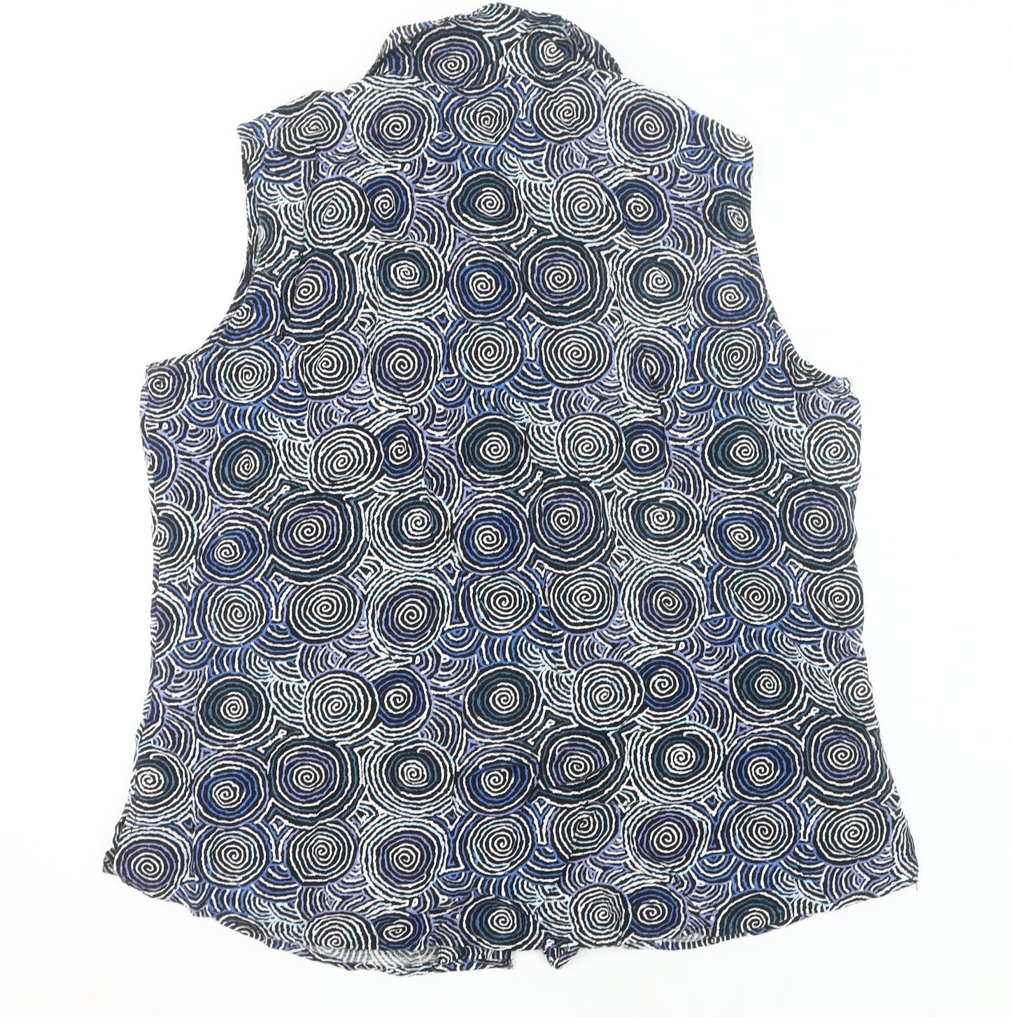 Kingston Grange Womens Multicoloured Sleeveless Button-Up Shirt Size 20 Bamboo Cotton
