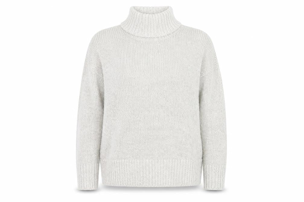 New Look Women Grey Roll Neck Chunky Knit Pullover Jumper M