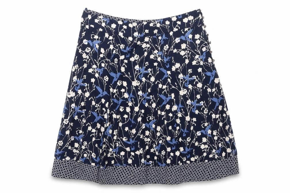 RJR John Rocha Women’s Blue Floral A-Line Viscose Skirt Size 14