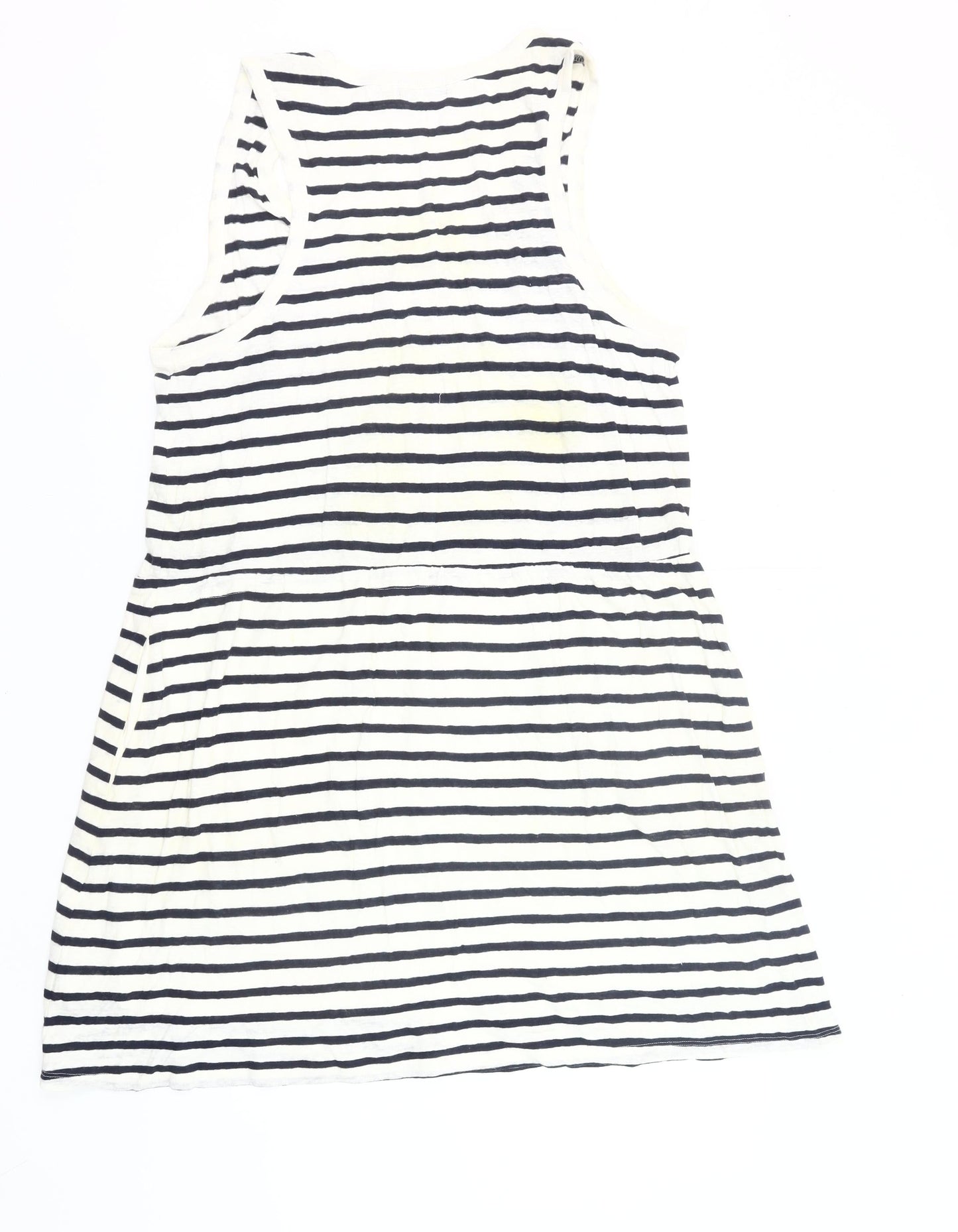 GAP Women’s XL Black White Striped Tank Dress Linen Cotton