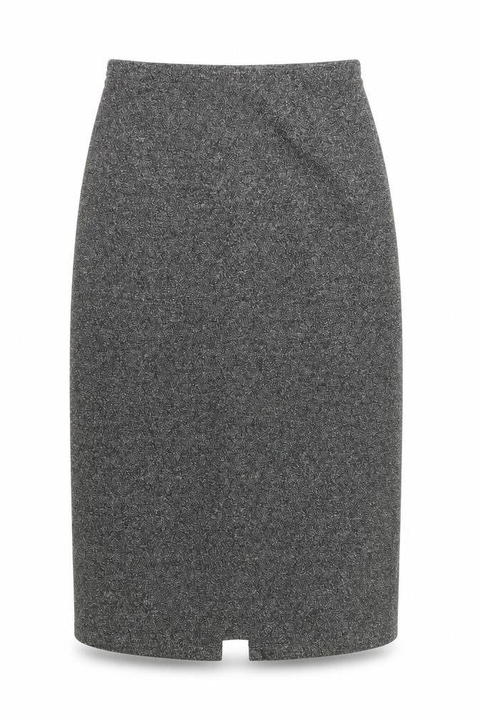 Liz Claiborne Women’s Grey Midi Pencil Skirt Size S Cotton Blend