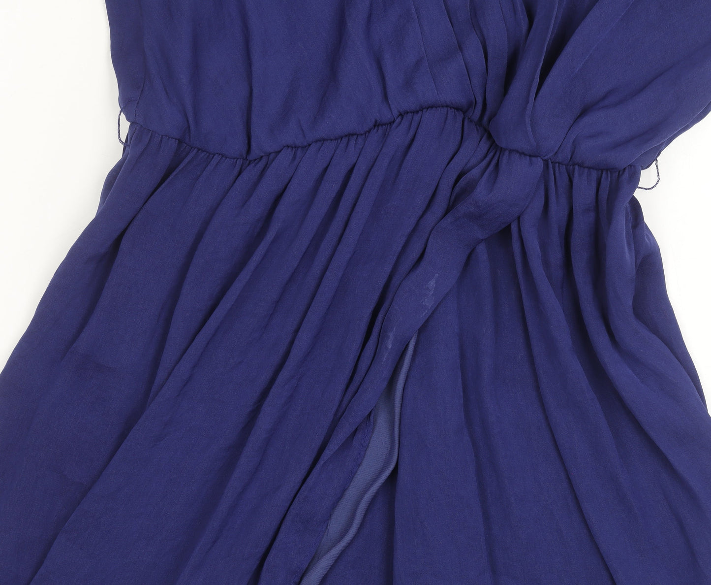 Zara Basic Women’s Blue Sleeveless V-Neck Wrap Dress Size 12