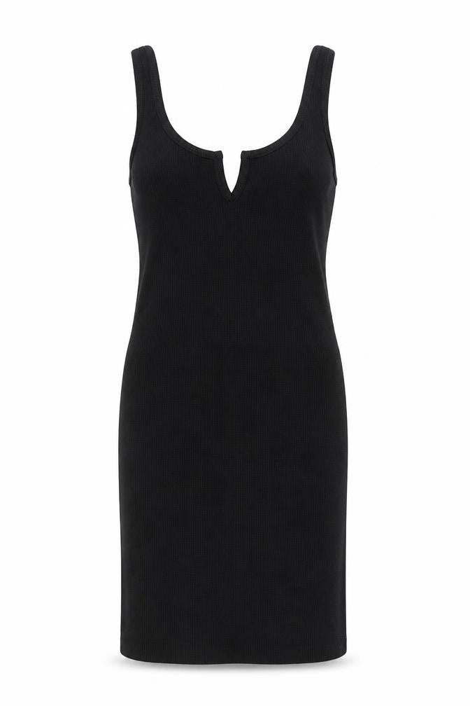 Topshop Womens Black Size 6 Sleeveless Scoop Neck Tank Mini Dress
