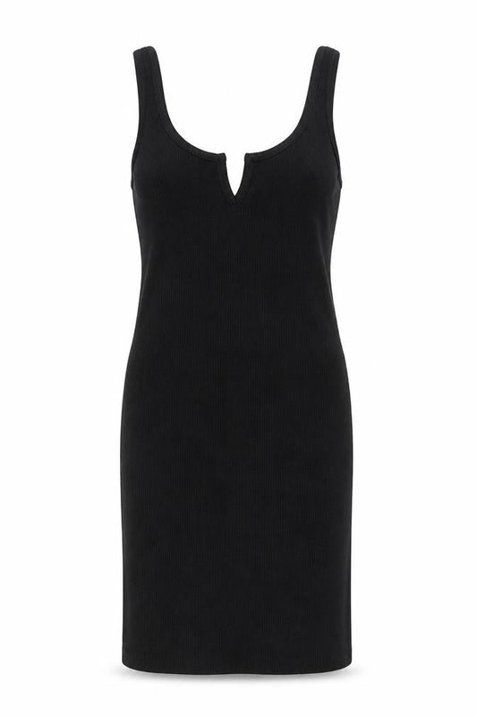 Topshop Womens Black Size 6 Sleeveless Scoop Neck Tank Mini Dress